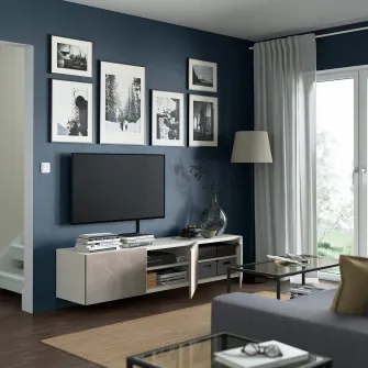 IKEA BERGSVIKEN Front usa/sertar, bej aspect marmura, 60x38 cm