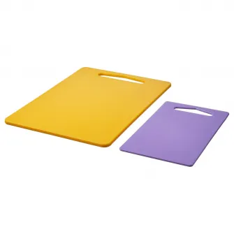 IKEA BERGTUNGA Tocator, set 2 bucati, galben neon/lila