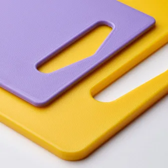 IKEA BERGTUNGA Tocator, set 2 bucati, galben neon/lila