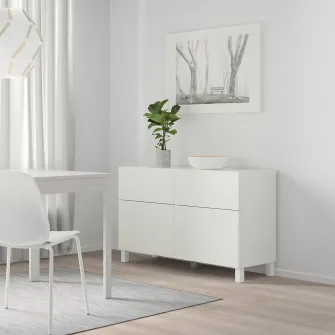 IKEA BESTÅ Cadru, alb, 120x40x64 cm