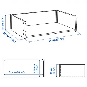 IKEA BESTÅ Cadru sertar, alb, 60x15x40 cm