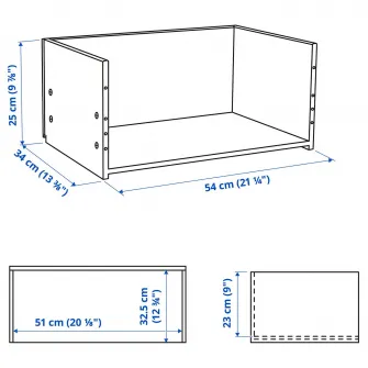 IKEA BESTÅ Cadru sertar, alb, 60x25x40 cm