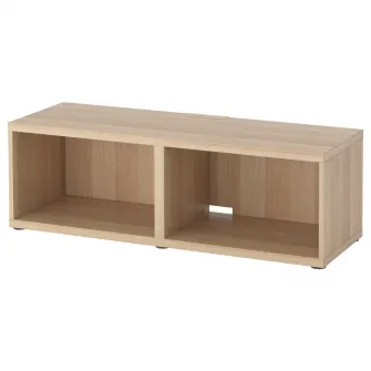 IKEA BESTÅ Comoda TV, aspect stejar antichizat, 120x40x38 cm
