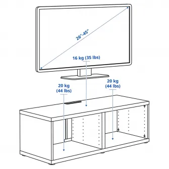 IKEA BESTÅ Comoda TV, aspect stejar antichizat, 120x40x38 cm