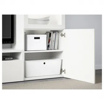 IKEA BESTÅ / LACK Ansamblu depozitare TV, alb, 240x42x129 cm