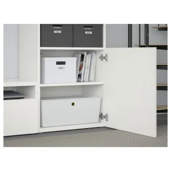 IKEA BESTÅ / LACK Ansamblu depozitare TV, alb, 240x42x193 cm
