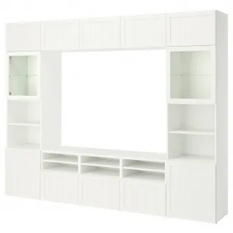 IKEA BESTÅ Ansamblu depozitare TV/usi sticla