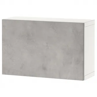 IKEA BESTÅ Combinatie corp suspendat, alb/Kallviken gri, 60x22x38 cm