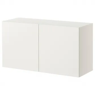 IKEA BESTÅ Combinatie corp suspendat, alb/Lappviken alb, 120x42x64 cm