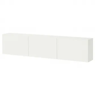 IKEA BESTÅ Combinatie corp suspendat, alb/Lappviken alb, 180x22x38 cm