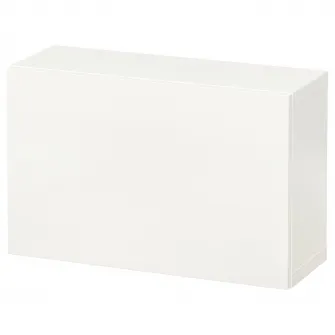 IKEA BESTÅ Combinatie corp suspendat, alb/Lappviken alb, 60x22x38 cm