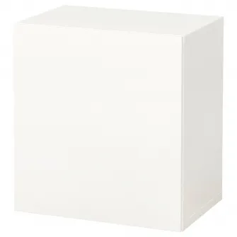 IKEA BESTÅ Combinatie corp suspendat, alb/Lappviken alb, 60x42x64 cm