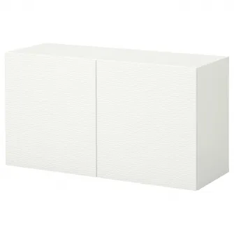 IKEA BESTÅ Combinatie corp suspendat, alb/Laxviken, 120x42x64 cm