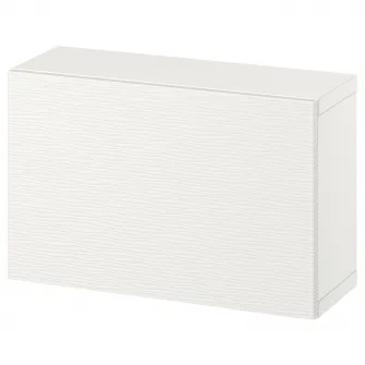 IKEA BESTÅ Combinatie corp suspendat, alb/Laxviken alb, 60x22x38 cm