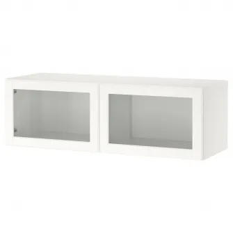 IKEA BESTÅ Combinatie corp suspendat, alb/Ostvik alb, 120x42x38 cm