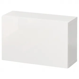 IKEA BESTÅ Combinatie corp suspendat, alb/Selsviken lucios/alb, 60x22x38 cm