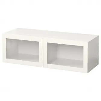 IKEA BESTÅ Combinatie corp suspendat, alb/Sindvik alb, 120x42x38 cm