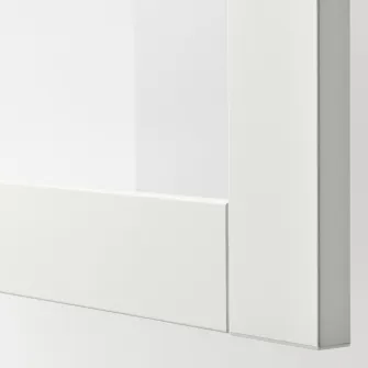 IKEA BESTÅ Combinatie corp suspendat, alb/Sindvik alb, 120x42x38 cm