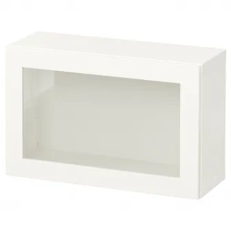 IKEA BESTÅ Combinatie corp suspendat, alb/Sindvik stc a tr, 60x22x38 cm