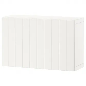 IKEA BESTÅ Combinatie corp suspendat, alb/Sutterviken alb, 60x22x38 cm
