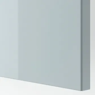 IKEA BESTÅ Comoda TV cu sertare, alb/Selsviken/Stubbarp gri deschis-bleu, 120x42x48 cm