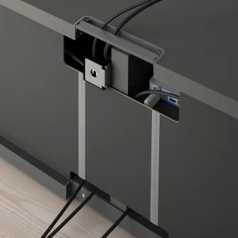 IKEA BESTÅ Comoda TV, gri inchis, 120x40x38 cm