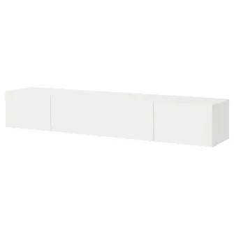 IKEA BESTÅ Comoda TV+usi, alb/Lappviken alb, 240x42x38 cm