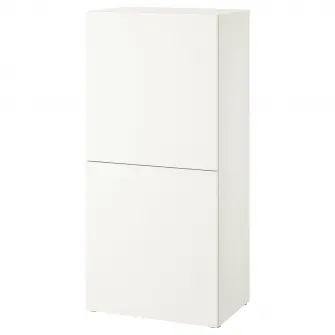 IKEA BESTÅ Corp polite/usi, alb Lappviken/alb, 60x42x129 cm