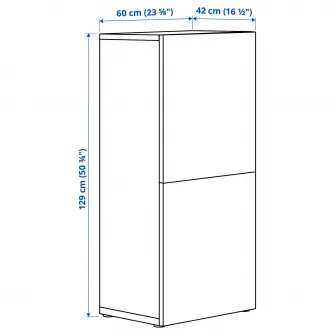 IKEA BESTÅ Corp polite/usi, alb Lappviken/alb, 60x42x129 cm