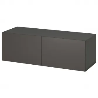 IKEA BESTÅ Corp polite/usi, gri inchis/Lappviken gri inchis, 120x42x38 cm