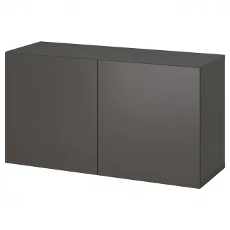 IKEA BESTÅ Corp polite/usi, gri inchis/Lappviken gri inchis, 120x42x64 cm