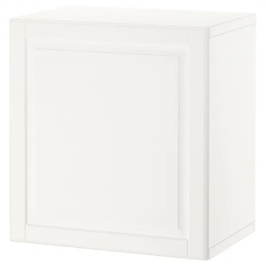 IKEA BESTÅ Etajera cu usa, alb/Smeviken alb, 60x42x64 cm