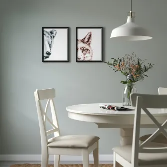 IKEA BILD Afis, urs si vulpe, 30x40 cm