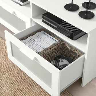 IKEA BILLY / BRIMNES Ansamblu depozitare TV, alb, 340x41x202 cm
