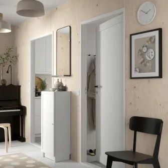 IKEA BILLY / OXBERG Biblioteca cu usa, alb, 40x30x106 cm