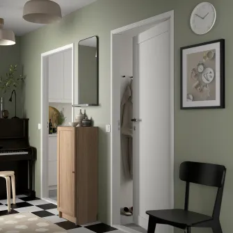 IKEA BILLY / OXBERG Biblioteca cu usa, aspect stejar, 40x30x106 cm