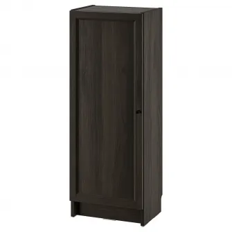 IKEA BILLY / OXBERG Biblioteca cu usa, maro-i aspect stejar, 40x30x106 cm
