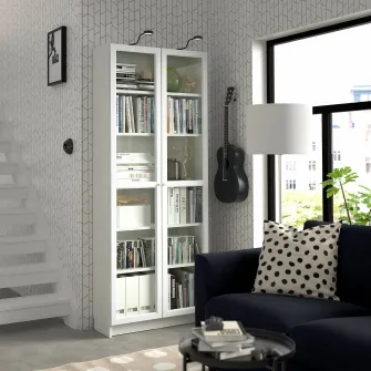 IKEA BILLY / OXBERG Biblioteca, alb, 80x30x202 cm