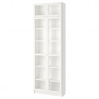 IKEA BILLY / OXBERG Biblioteca, alb, 80x30x237 cm