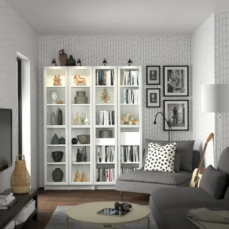 IKEA BILLY / OXBERG Biblioteca, alb/sticla, 160x30x202 cm