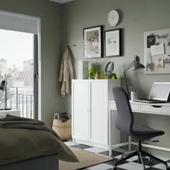 IKEA BILLY / OXBERG Biblioteca+usi, alb, 80x30x106 cm