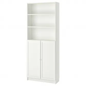 IKEA BILLY / OXBERG Biblioteca+usi, alb, 80x30x202 cm