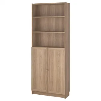 IKEA BILLY / OXBERG Biblioteca+usi, aspect stejar, 80x30x202 cm