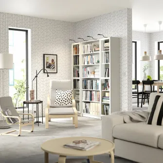IKEA BILLY / OXBERG Combinatie biblioteca+usi sticla, alb, 160x202 cm