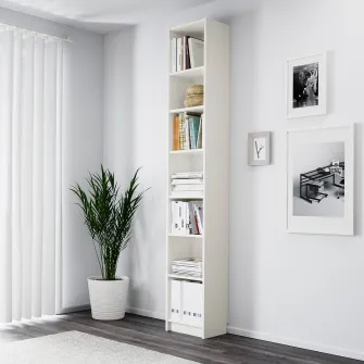 IKEA BILLY Biblioteca, alb, 40x28x237 cm