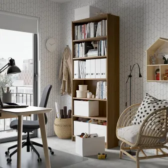 IKEA BILLY Biblioteca, aspect stejar, 80x28x202 cm