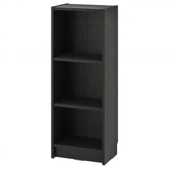 IKEA BILLY Biblioteca, negru aspect stejar, 40x28x106 cm
