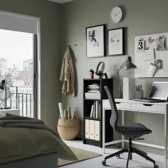 IKEA BILLY Biblioteca, negru aspect stejar, 40x28x106 cm