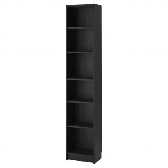 IKEA BILLY Biblioteca, negru aspect stejar, 40x28x202 cm