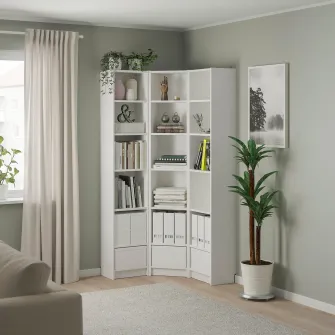 IKEA BILLY Combinatie biblioteca/coltar, alb, 95/95x28x202 cm